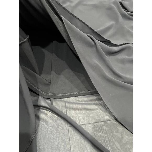 Joseph Ribkoff Long Sheer lagenlook Tunic Top Pear Buttons Sz 16 Black A003958 - Picture 7 of 8